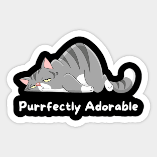 Purrfectly Adorable Sticker